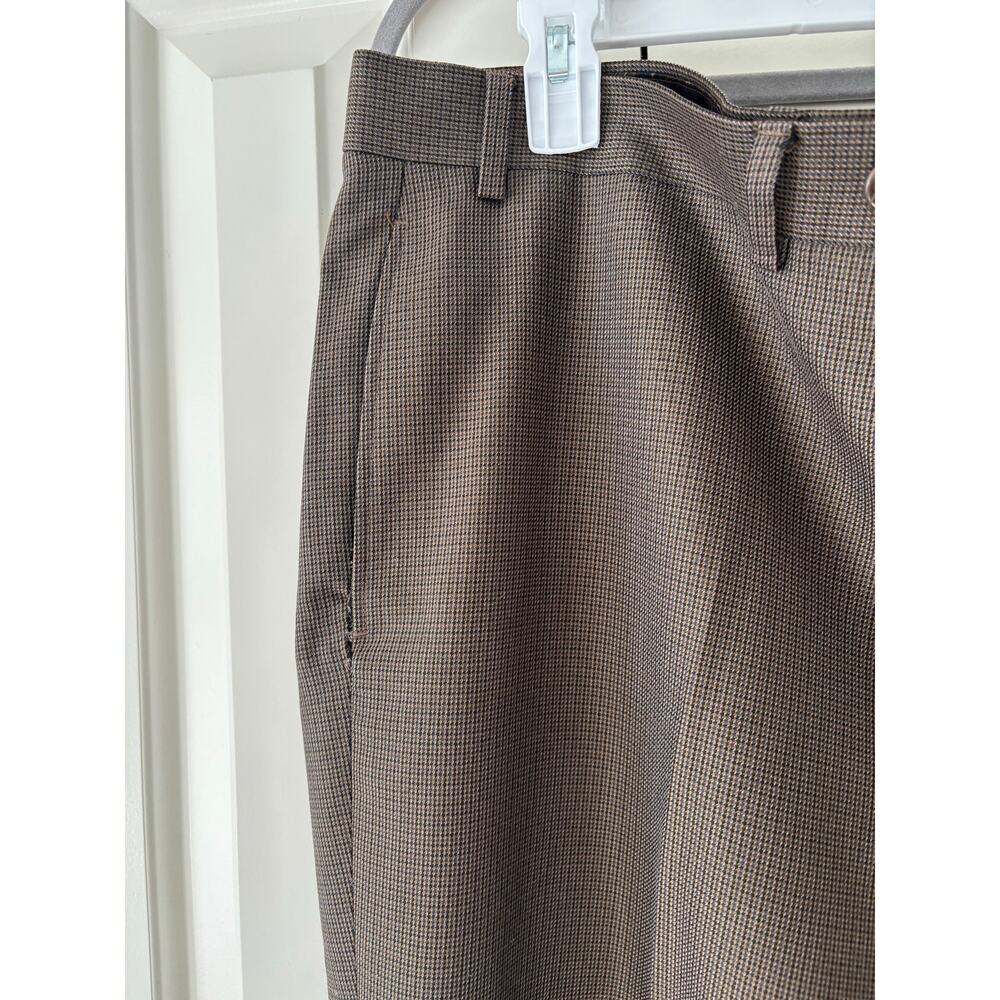 Lauren Ralph Lauren Brown Dress Pants Mens 42x32 Classic Flat Front Wool Blend - Picture 7 of 16